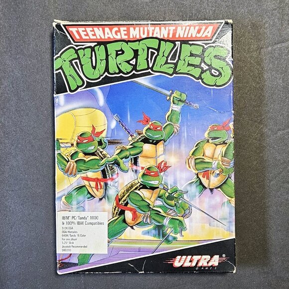 TMNT IBM PC/ Tandy 1000 PC Big Box - Picture 1 of 3